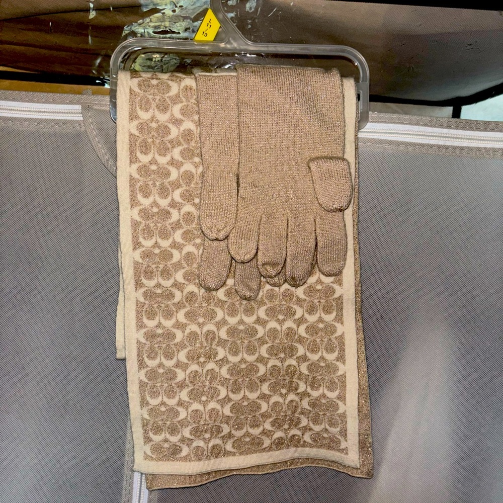 Coach Glove/Scarf Set